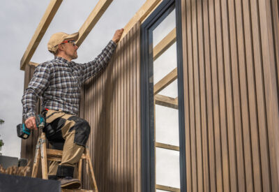 Contractor Installing Popular Siding Materials On Wichita Ks Home