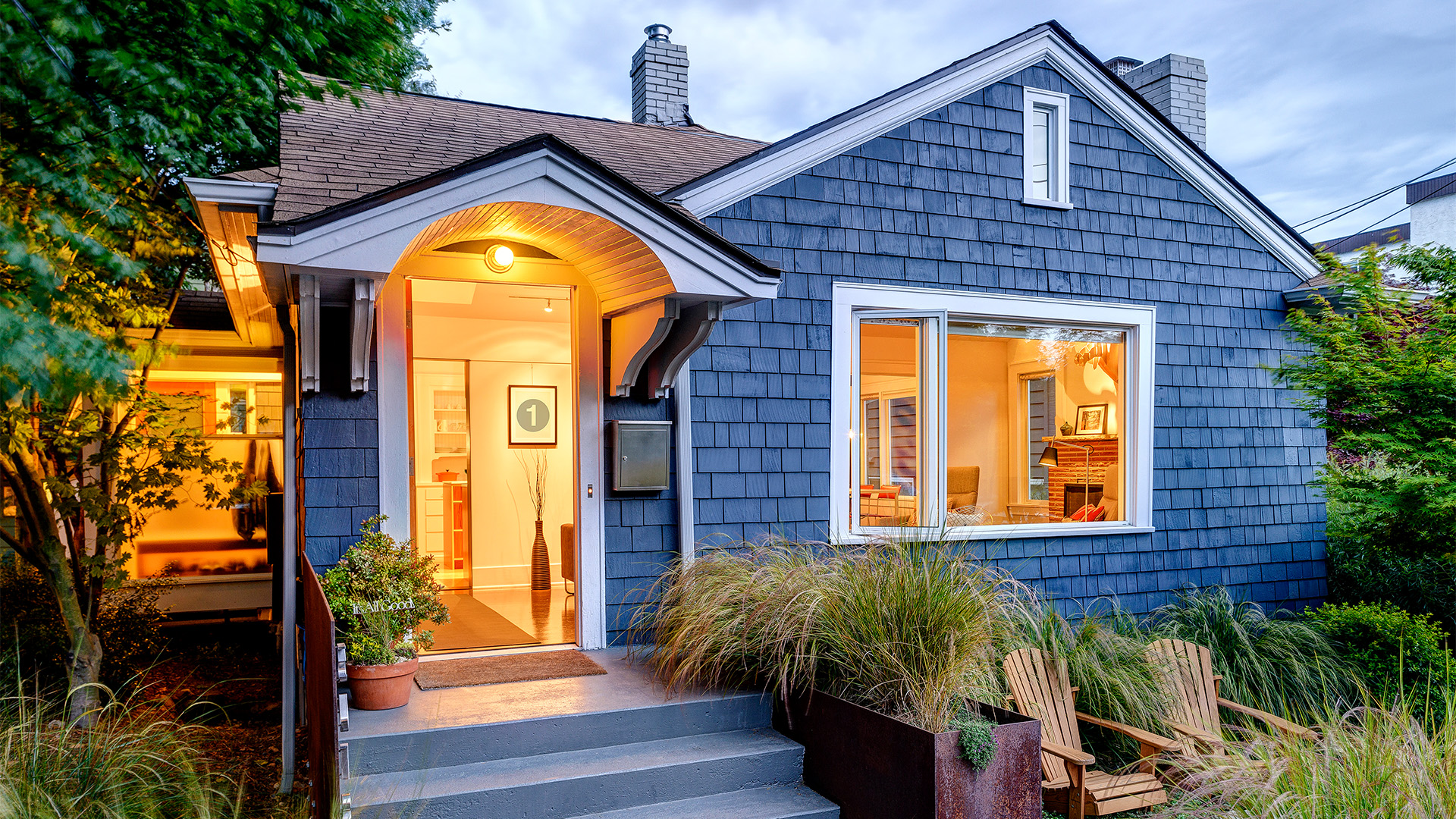 Craftsman Home With Popular Natural Wood Siding
