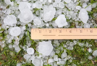 Hail Measured After Hail Storm In Wichita Ks