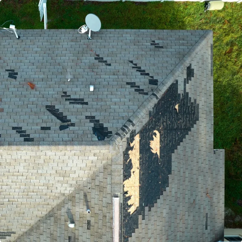 Roof Damage From Severe Storm
